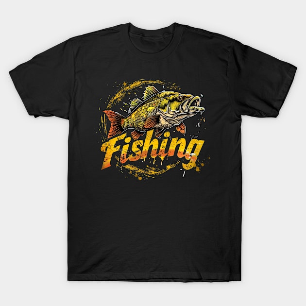 Fishing t-shirt T-Shirt by GreenMary Design